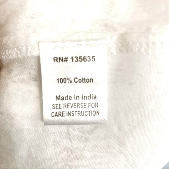 ANTHROPOLOGY LOVE SAM Dress Boho Eyelet Lace Ruffle White Size Medium Like new - Picture 13 of 13